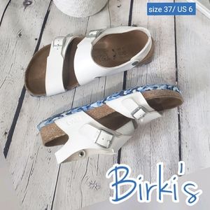 Birki's Birkenstock White Sandals size 37/6-6.5
